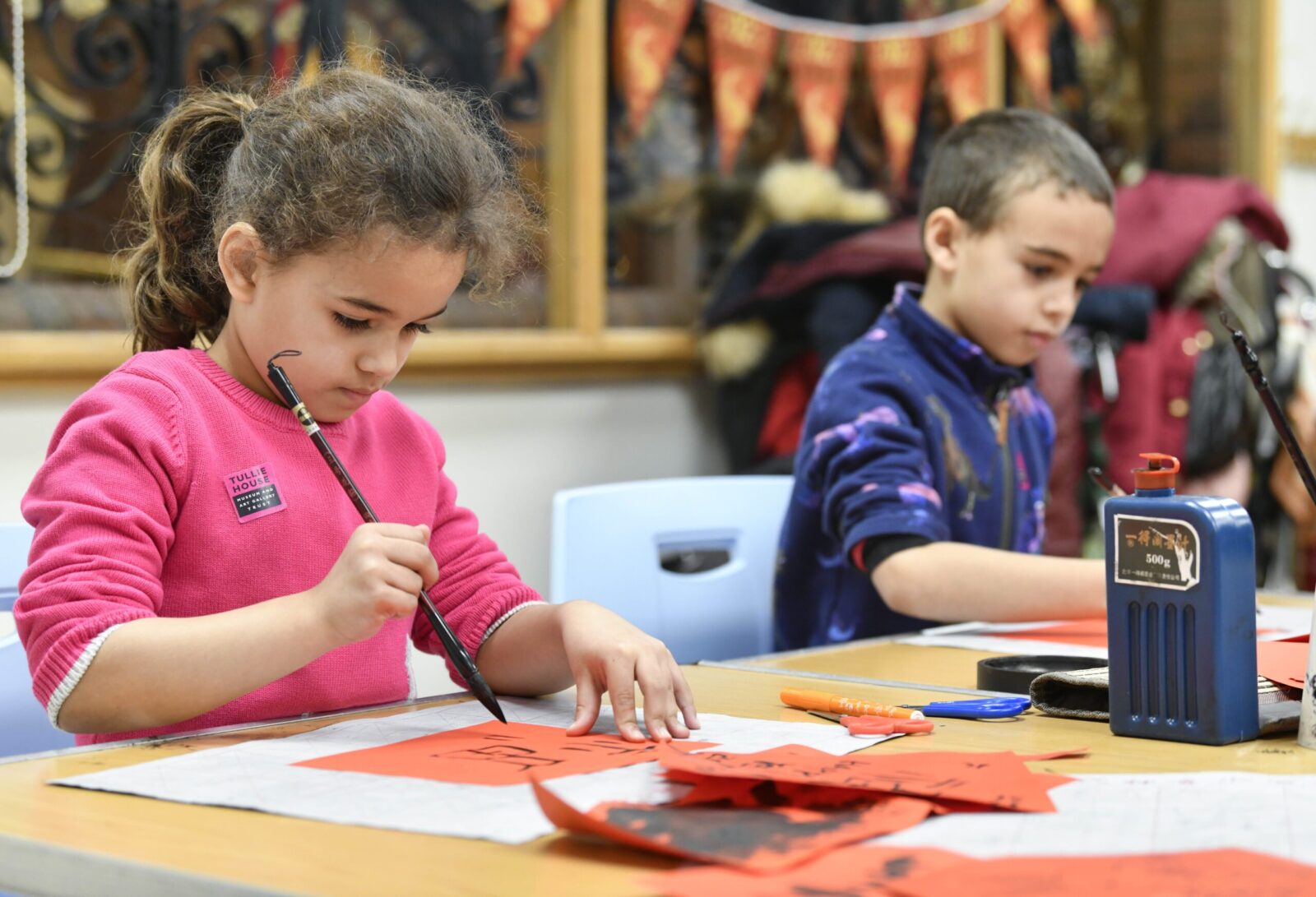A craft session at Lunar New Year 2023 celebrations at Tullie. Image by Stuart Walker photography.