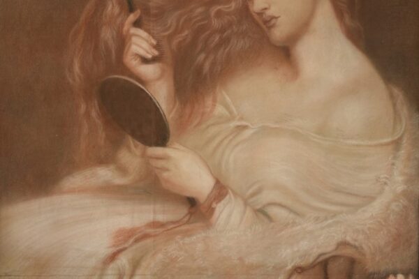 Lady Lilith about 1866-1868 by Dante Gabriel Rossetti (1828-1882) Red and black chalk. Accepted by H M Government in Lieu of Inheritance Tax from the Estate of the late Ian Stephenson of Laithes, Penrith, Cumbria, and allocated to Tullie House, 2024