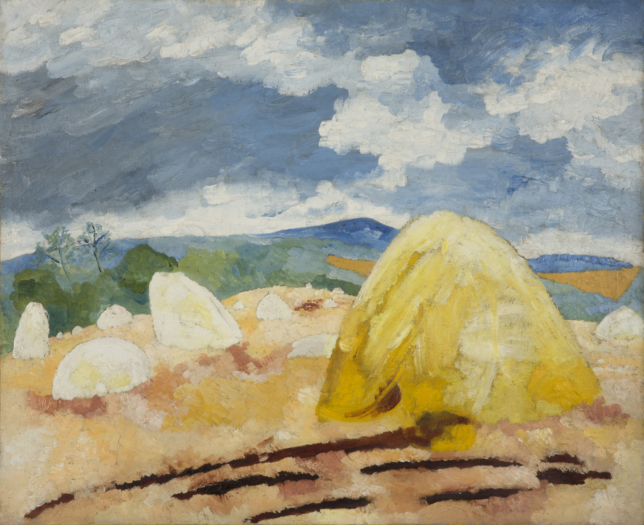 Haystack in a Cumbrian Landscape, 1960-1970 Kate Nicholson (1929-2019)
